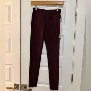 90 Degree Maroon Dark Cherry Performance Leggings NWT sz XS